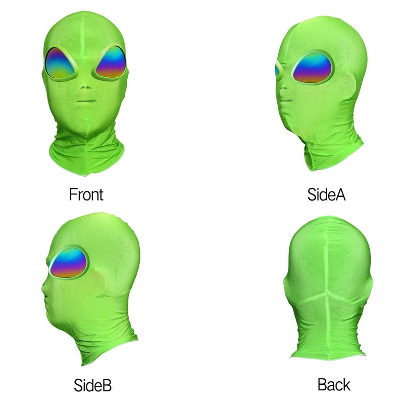 anroog Halloween Alien Mask for ET Cosplay Costume Halloween Party,Alien 3D Full Face Mask for Adults - Image 3